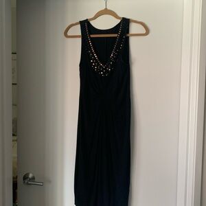 Karen Kane black dress with jeweled neckline